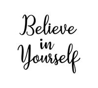 Believe In Yourself 01 2 A4 Poster on Canvas - Inspirational Motivational Wall Art daily Life Quote encouraging famous short phrases inspiring words spiritual hope messages success sayings strength w