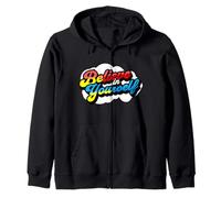 Believe In Yourself Be Yourself Self Image Motivation Zip Hoodie