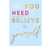 Believe in Yourself Card, Positivity Card, Blue, Gold Foil Finish, UK Made