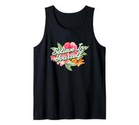 Believe in Yourself Floral Watercolor Inspiring Self Esteem Tank Top