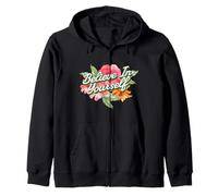 Believe In Yourself Floral Watercolor Inspiring Self Esteem Zip Hoodie