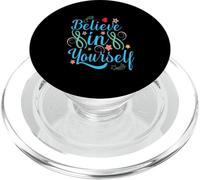 Believe in Yourself - Motivational Positive Quote Typography PopSockets PopGrip for MagSafe