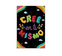 Believe In Yourself Quote Educational Posters for Room Aesthetic Canvas Wall Art Bedroom Decor24x36inch(60x90cm)