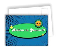 Believe in yourself! - Uplifting Motivation Postcards | Set of 10 flat cards (A6) - Writable reverse side