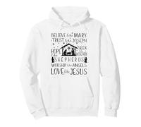 Believe Like Mary Trust Like Joseph Hope Like Shepherds Xmas Pullover Hoodie