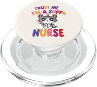 Believe me, I'm a super nurse - cat nurse PopSockets PopGrip for MagSafe