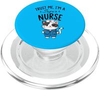 Believe me, I'm a super nurse - cat nurse PopSockets PopGrip for MagSafe