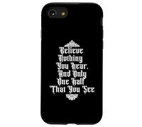 BELIEVE NOTHING YOU HEAR & HALF YOU SEE Edgar Allan Poe Meme Case for iPhone SE (2020) / 7/8