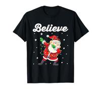 Believe Santa Dabbing Stars Around Christmas Holiday Costume T-Shirt