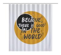 Believe There Is Good in The World-yellow-black-T-shirt-sweatshirtMold-Resistant Quick-Dry Curtain - Anti Mould Shower Curtain, Shower Curtain Anti Mould, Shower Curtains Mould Proof Resistant 64.17x7