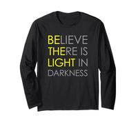 Believe There is Light in Darkness Strength Jesus Cross Lion Long Sleeve T-Shirt