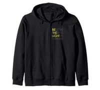 Believe There Is Light In Darkness Strength Jesus Cross Lion Zip Hoodie