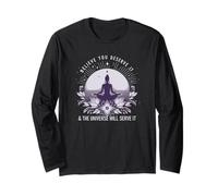 Believe you deserve Universe will serve it Manifestation Long Sleeve T-Shirt