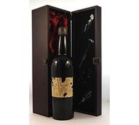 Believed Garrafeira Port, Real Companhia Vinicola do Norte de Portugal 1917 in a silk lined wooden box with four wine accessories, 1 x 750ml