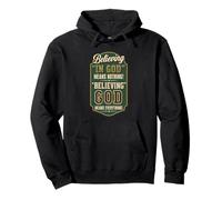 Believing God Means Everything Bold Fun Christian Faith Pullover Hoodie