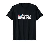 Believing is Healing Placebo Value Graphic T-Shirt, Men, Black, M
