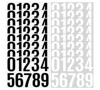 BELIHOME 10 cm Large Number Stickers, 16 Sheets, Pack of 160, Black, Vinyl, Self-Adhesive, Waterproof, House Number, Postbox Signs, Windows, Home, Business, Wheelie Bin