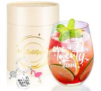 Belillpipi 21st Birthday Gifts for Girls Women Wine Glass, Personalised Wine Glass Gifts for 21 Years Old, Birthday Decorations Presents for 21st, Prensts Ideas for Friend Sister, 440ml