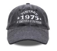 Belillpipi 50th Birthday Gifts for Men and Women, 1975 Baseball Cap Cotton, 50th Birthday Gifts, 50th Presents for Dad, Grandad, Husband, Brother, Friends, Gender-Neutral