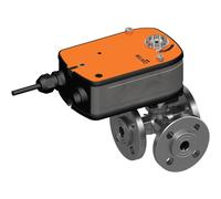 Belimo 3-Way Ball Valve DN20 Flange Kvs32 230VAC Fail-Safe 75s 2-point 4Nm IP54 SPDT R7020R-B1/LRF230-S