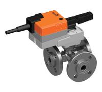 Belimo 3-Way Ball Valve DN20 Flange Kvs32 24VAC/DC 90s BACnet/Modbus 5Nm IP40 RJ12 R7020R-B1/LR24A-MOD-J6