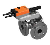 Belimo 3-Way Ball Valve DN32 Flange Kvs32 24VAC/DC 90s BACnet/Modbus 10Nm IP40 R7032R-B3/VNR24A-LP1