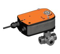 Belimo 3-Way Ball Valve G1-1/2 Kvs26 24VAC/DC Fail-Safe NO 75s MP-Bus 0-10/2-10V 4Nm IP54 R525/LRF24-MP-O