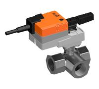 Belimo 3-Way Ball Valve Rp1-1/4 Kvs9 24VAC/DC 90s BACnet/Modbus/MP-Bus 5Nm IP54 R3032-BL2/LR24A-MOD
