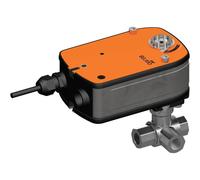 Belimo 3-Way Ball Valve Rp1/2 Kvs5.5 24VAC/DC Fail-Safe NO 75s MP-Bus 0-10/2-10V 4Nm IP54 R3015-BL1/LRF24-MP-O