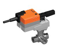 Belimo 3-Way Ball Valve Rp1 Kvs10 24VAC/DC 90s BACnet/Modbus 5Nm IP40 RJ12 R3025-BL2/LR24A-MOD-J6