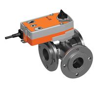Belimo 3-Way Characterized Valve DN50 Flange Kvs25 24VAC/DC Fail-Safe NO 90s 2-10V 10Nm IP54 SPDT R7050R25-B3/NRF24A-SR-S2-O