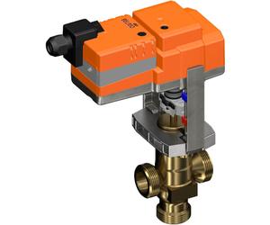 Belimo 3-Way Globe Valve 15mm G1-1/8 Kvs0.63 24VAC/DC 35s 2-10V 1000N IP54 H511B/NVC24A-SR-TPC