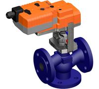 Belimo 3-Way Globe Valve DN32 Flange 15mm Stroke Kvs16 24VAC/DC 35s MP-Bus 0-10/2-10V 1000N IP54 H732R/NVC24A-MP-TPC