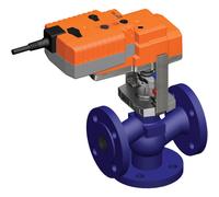 Belimo 3-Way Globe Valve DN32 Flange 15mm Stroke Kvs16 24VAC/DC Fail-Safe 35s MP-Bus 0-10/2-10V 1000N IP54 H732N/NVKC24A-MP-TPC