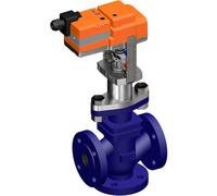 Belimo 3-Way Globe Valve DN32 Flange 20mm Stroke Kvs16 24VAC/DC 35s MP-Bus 0-10/2-10V 1500N IP54 H7032X16-S2/SVC24A-MP-TPC