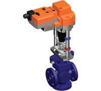 Belimo 3-Way Globe Valve DN32 Flange 20mm Stroke Kvs16 24VAC/DC Fail-Safe 35s MP-Bus 0-10/2-10V 1000N IP54 H732S/NVKC24A-MP-TPC
