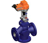 Belimo 3-Way Globe Valve DN65 Flange 30mm Stroke Kvs63 24VAC/DC 150s 2-10V 4500N IP54 H765S/RV24A-MF