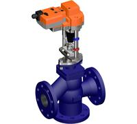Belimo 3-Way Globe Valve DN65 Flange 30mm Stroke Kvs63 24VAC/DC Fail-Safe 150s 2-10V 2000N IP54 H7065X63-S4/AVK24A-SR-TPC