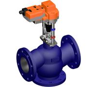 Belimo 3-Way Globe Valve DN65 Flange 30mm Stroke Kvs63 24VAC/DC Fail-Safe 150s MP-Bus 0-10/2-10V 2000N IP54 H765N/AVK24A-MP-TPC