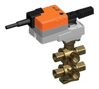 Belimo 6-Way Characterized Valve Rp3/4 Kvs2.5/1.6 24VAC/DC 90s BACnet/Modbus 5Nm IP40 RJ12 R3020-2P5-1P6-B2/LR24A-MOD-J6