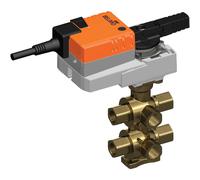 Belimo 6-Way Characterized Valve Rp3/4 Kvs2.5/1.6 24VAC/DC 90s KNX 10Nm IP54 R3020-2P5-1P6-B2/NR24A-KNX