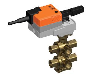 Belimo 6-Way Characterized Valve Rp3/4 Kvs2.5/1.6 24VAC/DC 90s KNX 5Nm IP54 R3020-2P5-1P6-B2/LR24A-KNX