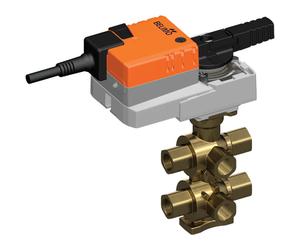 Belimo 6-Way Characterized Valve Rp3/4 Kvs2.5/1.6 24VAC/DC 90s MP-Bus 0-10/2-10V 10Nm IP54 R3020-2P5-1P6-B2/NR24A-MP