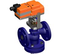 Belimo Globe Valve DN32 Flange 15mm Stroke Kvs16 24VAC/DC 35s MP-Bus 0-10/2-10V 1500N IP54 H632R/SVC24A-MP-TPC