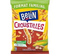 Belin - Peanut Flavoured Family Potato Chips 138g Ideal for a Successful Aperitif - Delicious Savoury Cookies - Set of 4