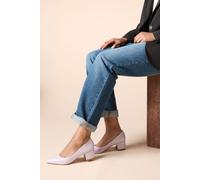 Belinda Faux Leather Pointed Medium Block Heel Court Shoes Dorothy Perkins Lilac 4