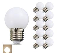 BELINGGO Small E27 Screw LED Bulb Low Watt 1W E27 LED Night Light Bulbs G45 Bulb 1Watt Soft White 3000K Mood Light Not Dimmable for Home, String Lights, Porch, Wall Sconce, Table Lamp 10 Pack
