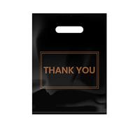 Belinlen 100Pcs 9x12 Inch Thank You Bags with Handle 23x30 cm Small