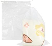 Belinlen 25 Pcs Clear Drawstring Travel Bag 18x24 Inch Drawstring Clothes Storage Bags for Packing Large Plastic Shoe Dust Bags