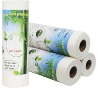 Belinlen 4 Rolls Bamboo Kitchen Towels 80 Sheets Heavy Duty Washable Reusable Paper Towels for Kitchen and Daily Use, Reused 120 Times(11" x 11.5", 4 Rolls)